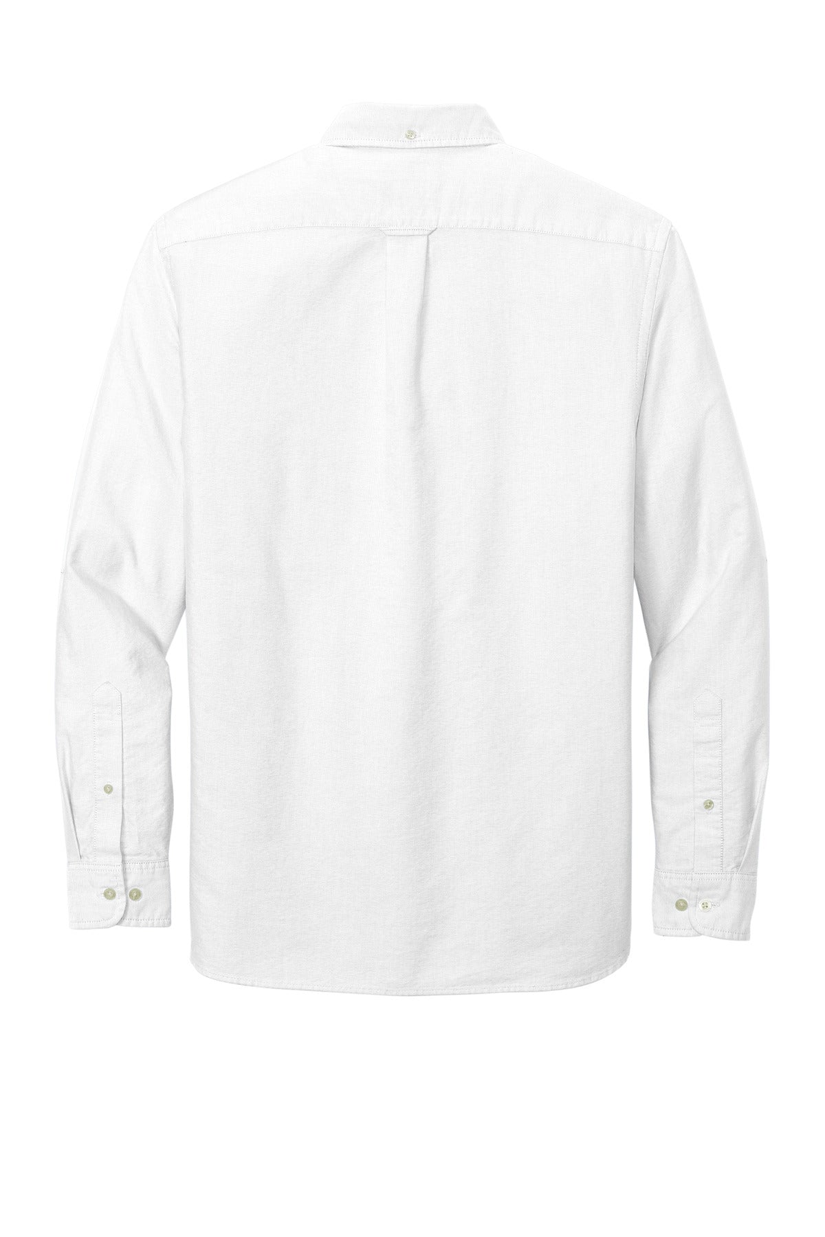 Rear View of White Brooks Brothers Casual Oxford Cloth Shirt BB18004