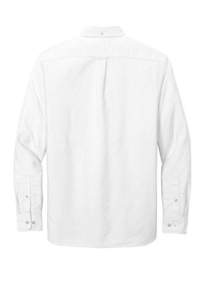 Rear View of White Brooks Brothers Casual Oxford Cloth Shirt BB18004