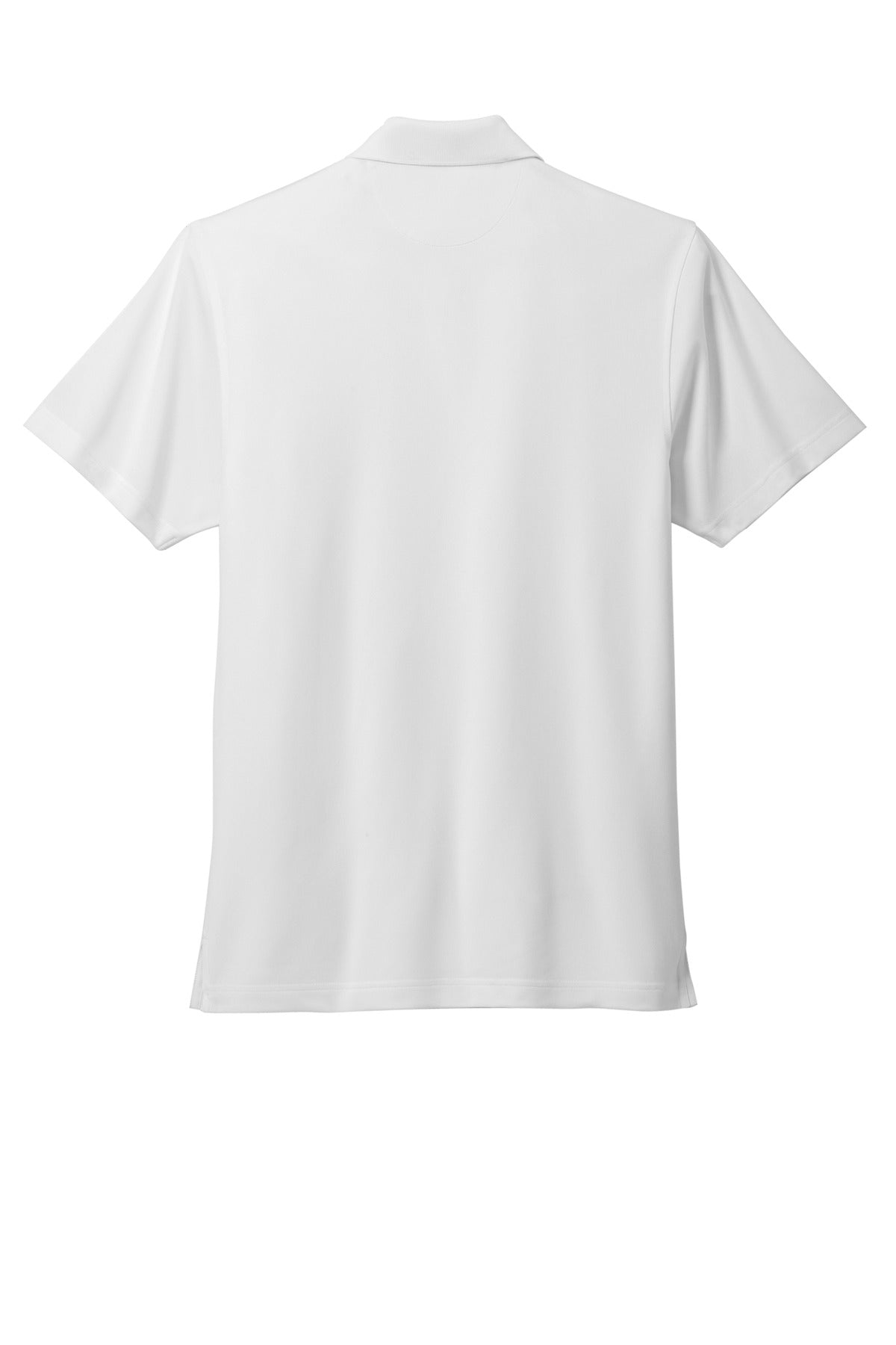Rear View of White Brooks Brothers Mesh Pique Performance Polo BB18220