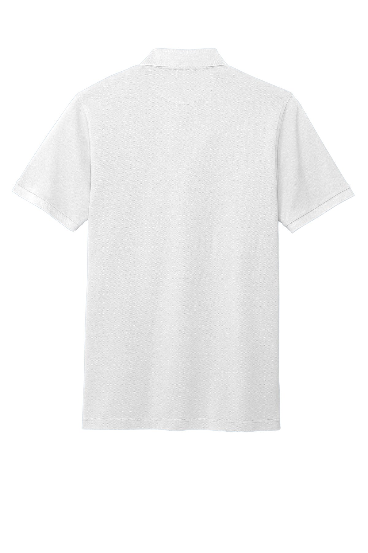 Rear View of White Brooks Brothers Pima Cotton Pique Polo BB18200