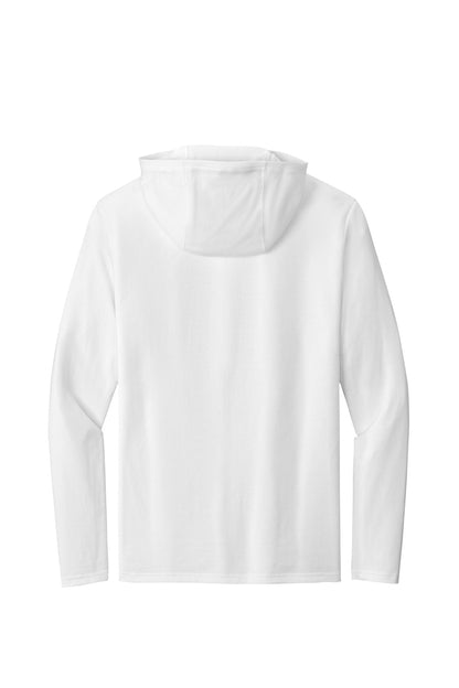 Rear View of White District Perfect Tri Long Sleeve Hoodie. DM139