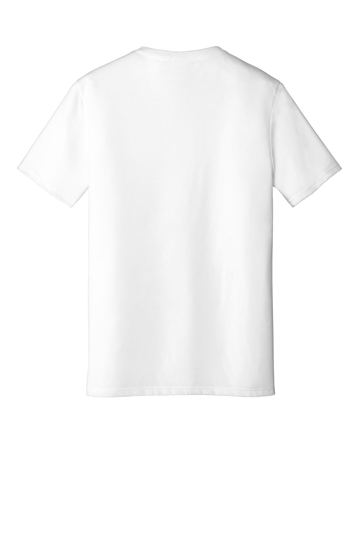 Rear View of White District Perfect Tri V-Neck Tee. DT1350