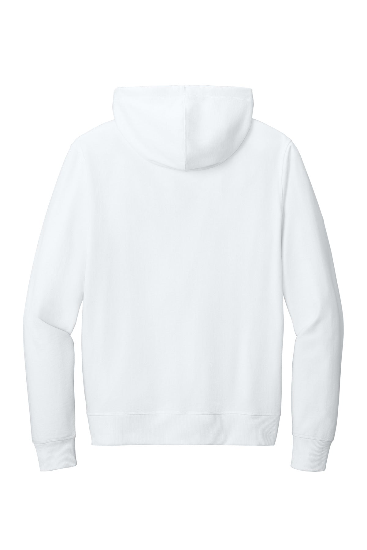 Rear View of White District Re-Fleece Full-Zip Hoodie DT8102