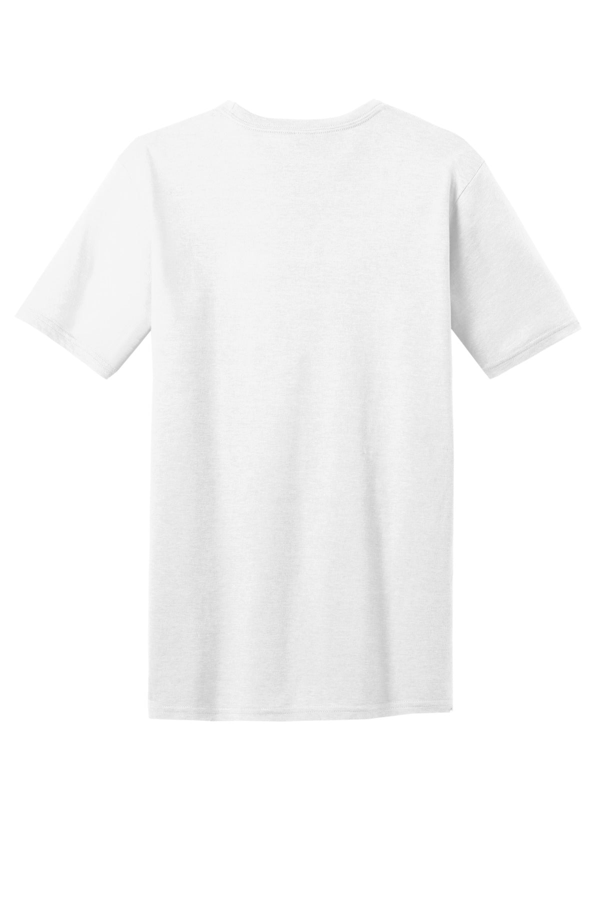 Rear View of White District Very Important Tee with Pocket. DT6000P