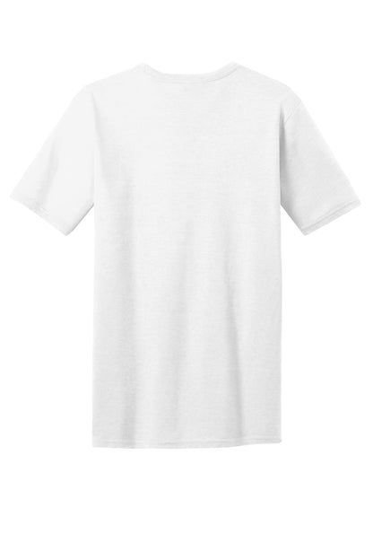 Rear View of White District Very Important Tee with Pocket. DT6000P