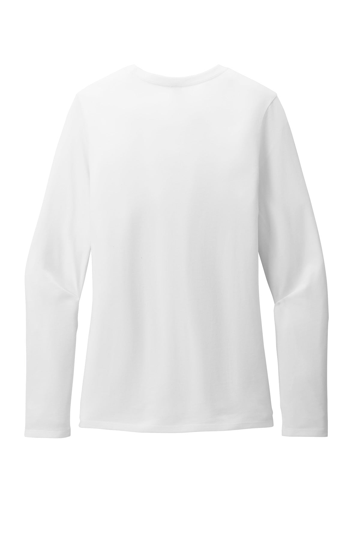Rear View of White District Women's Perfect Blend CVC Long Sleeve Tee DT110