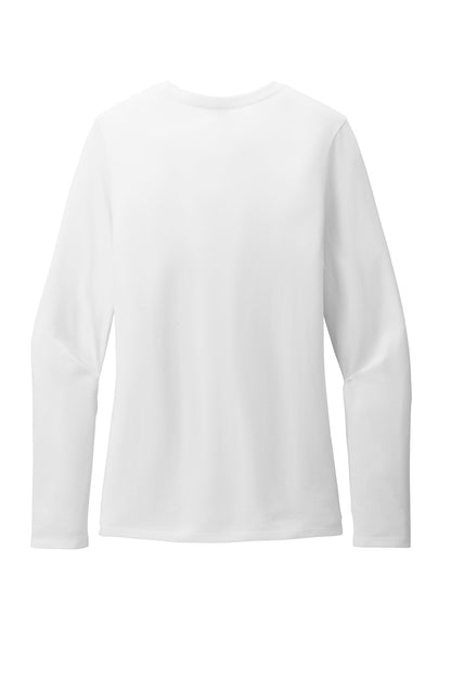 Rear View of White District Women's Perfect Blend CVC Long Sleeve Tee DT110
