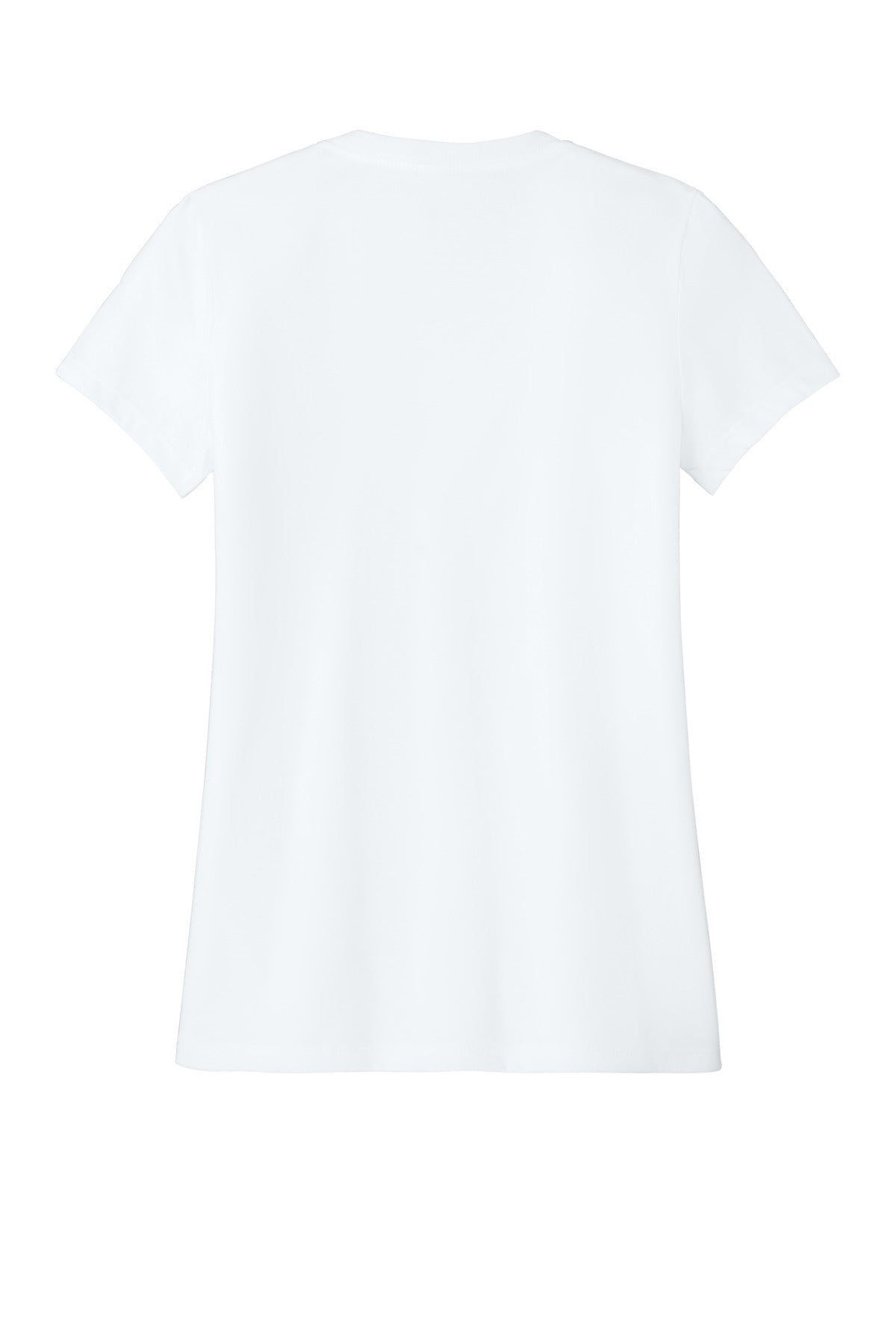 Rear View of White District Women's Perfect Blend CVC Tee. DM108L