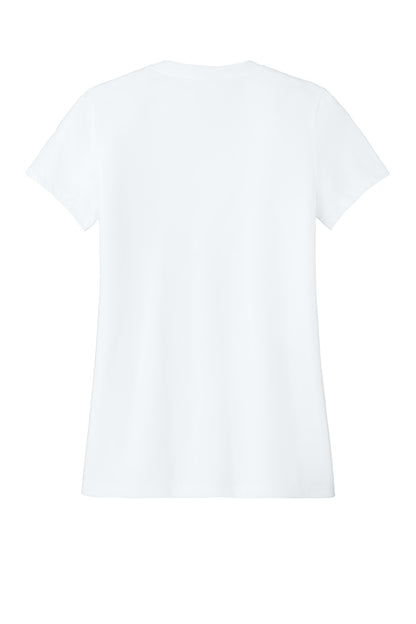 Rear View of White District Women's Perfect Blend CVC Tee. DM108L