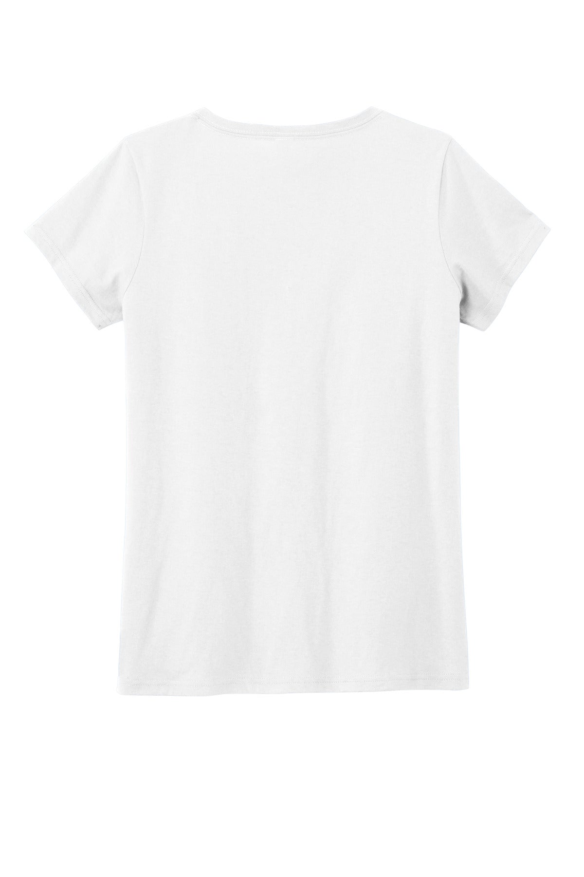 Rear View of White District Women's The Concert Tee V-Neck DT5002
