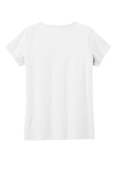 Rear View of White District Women's The Concert Tee V-Neck DT5002