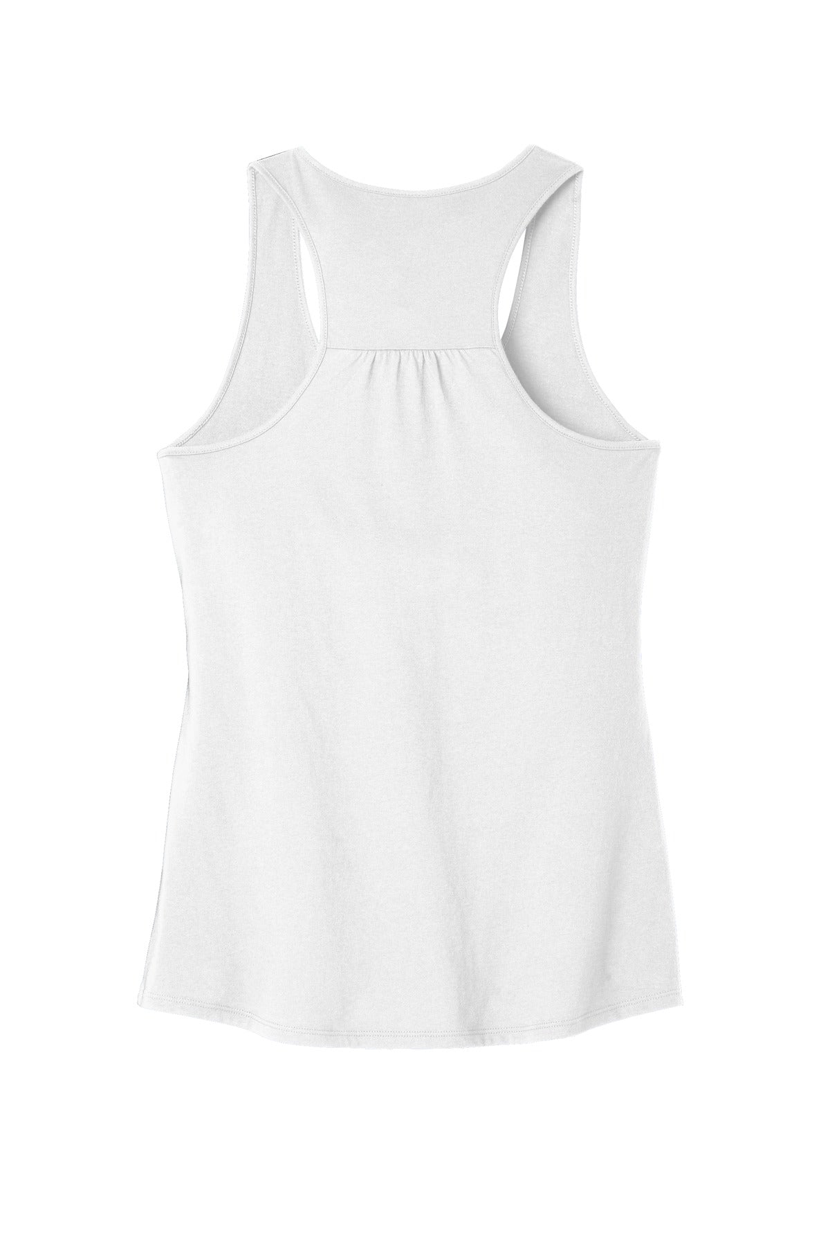 Rear View of White District Women's V.I.T. Racerback Tank DT6302