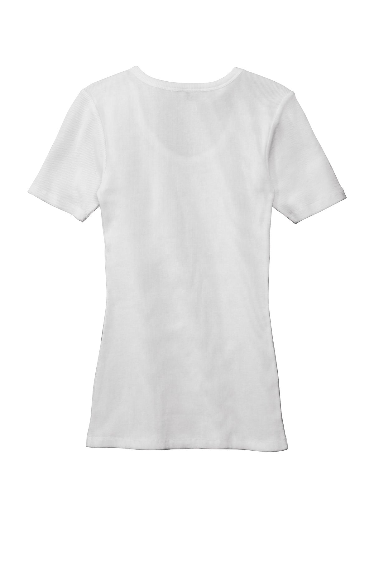 Rear View of White District Women's V.I.T. Rib Scoop Neck Tee DT6020