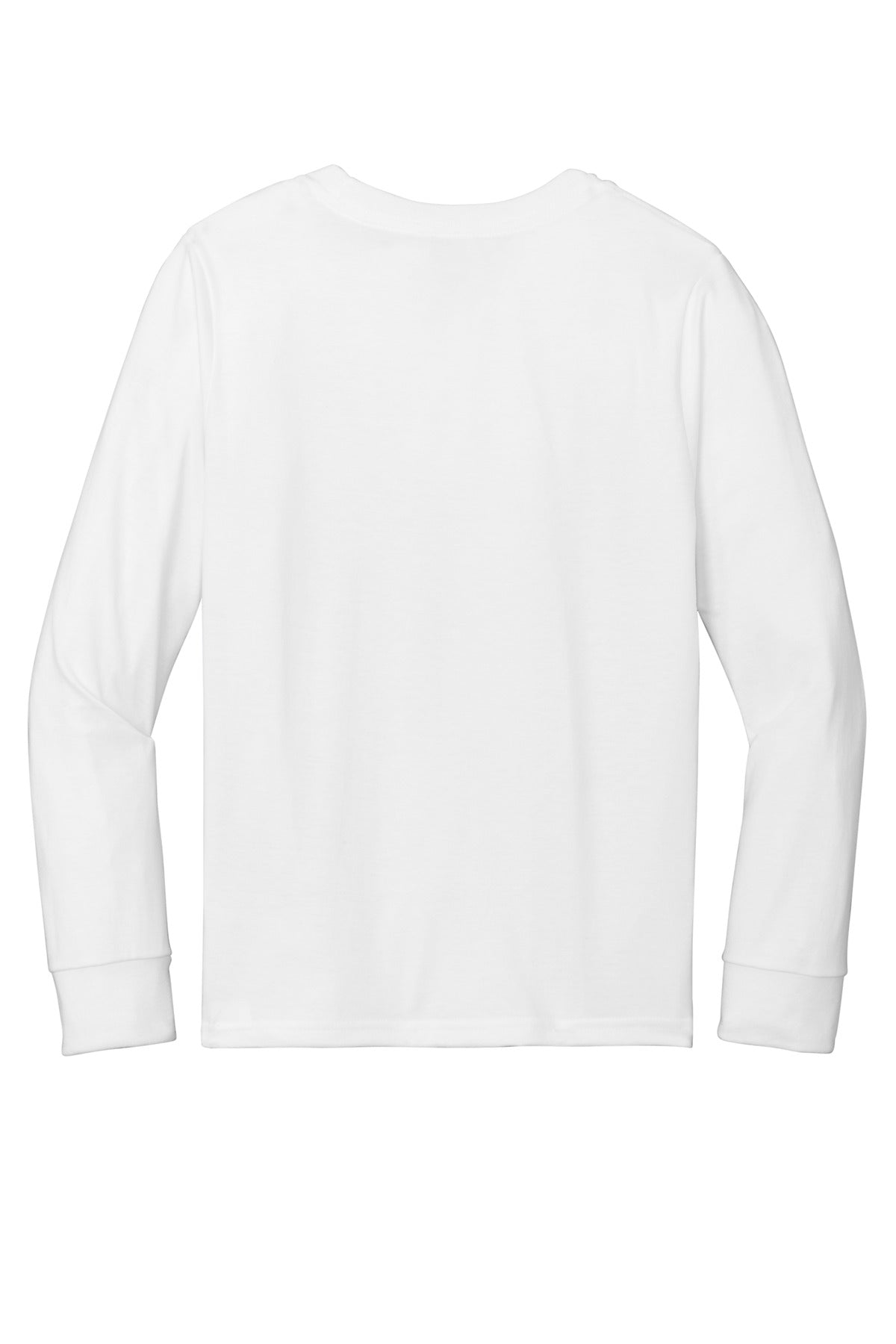 Rear View of White District Youth Perfect Tri Long Sleeve Tee DT132Y