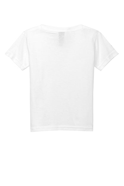 Rear View of White Gildan Heavy Cotton Toddler T-Shirt 5100P