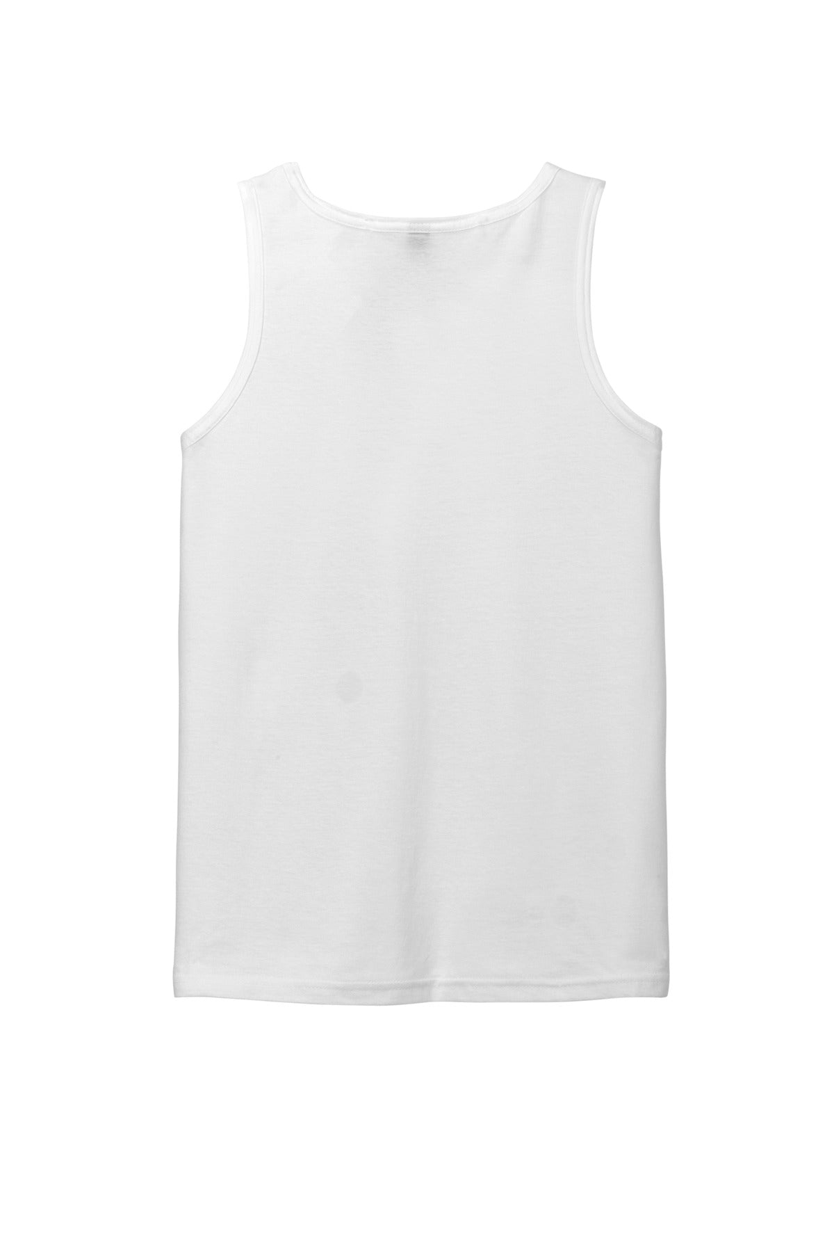 Rear View of White Gildan Softstyle Tank Top 64200