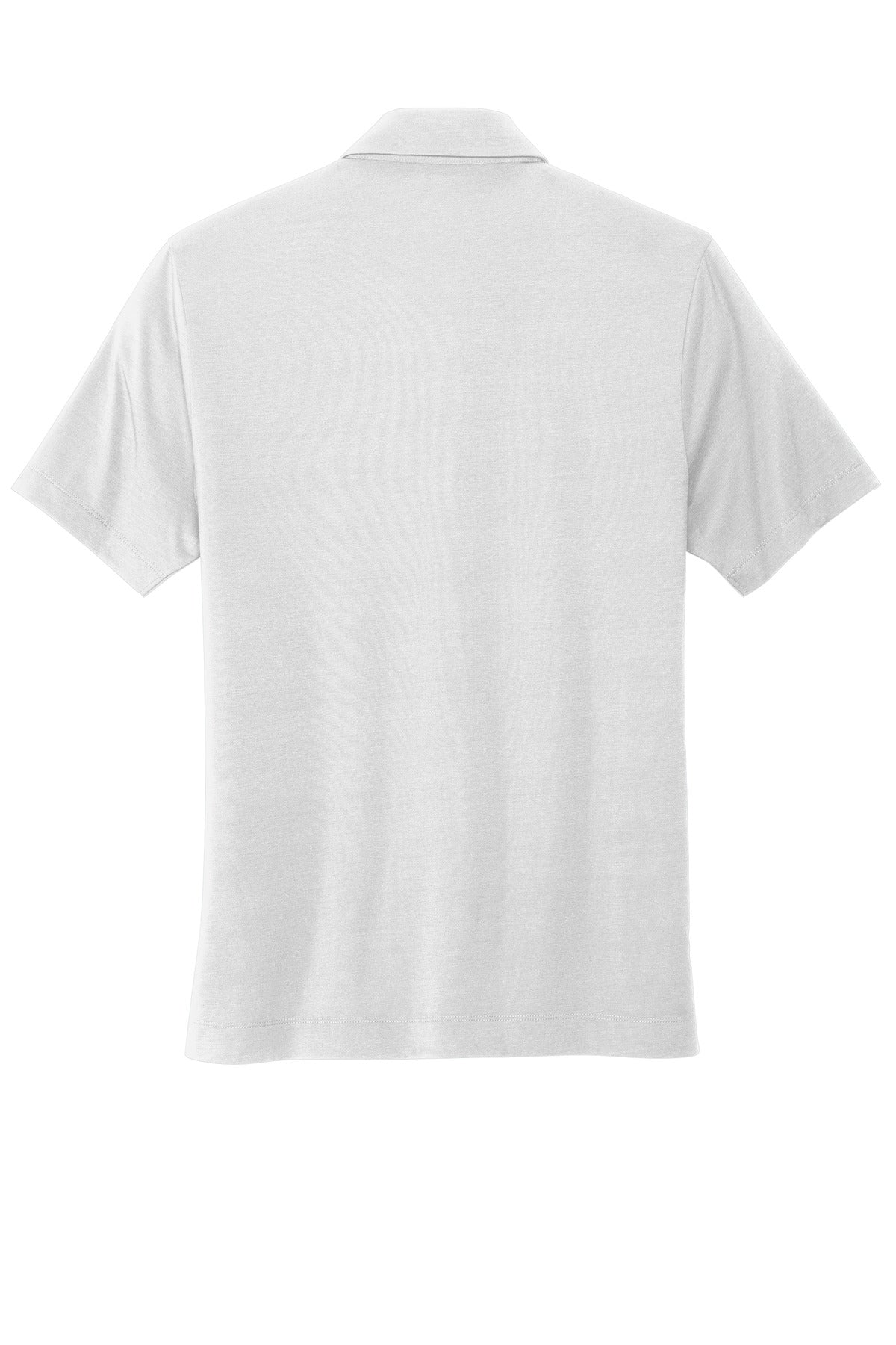 Rear View of White Mercer+Mettle Stretch Jersey Polo MM1014