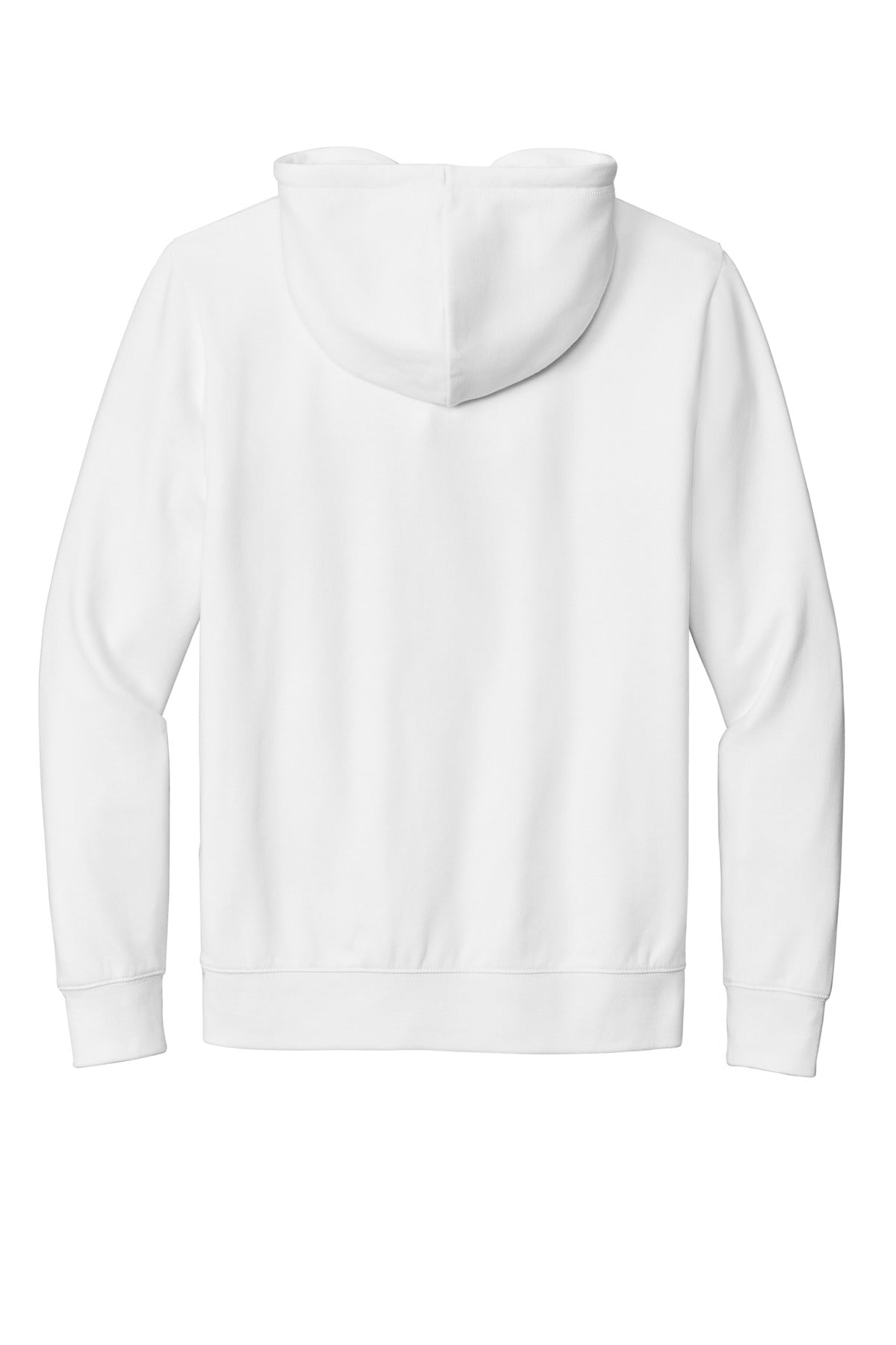Rear View of White New Era Comeback Fleece Pullover Hoodie NEA550