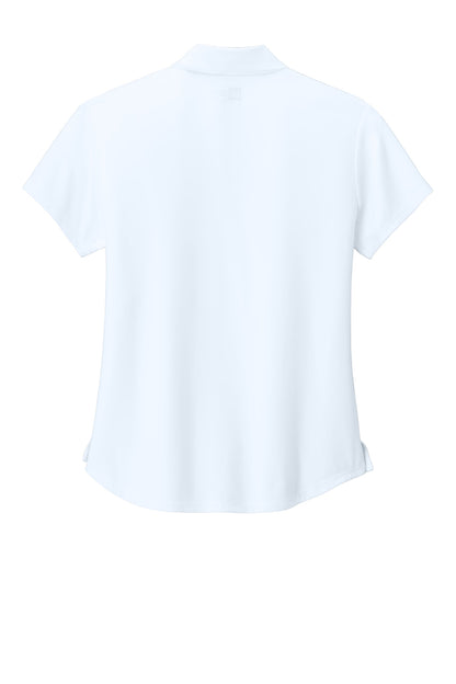 Rear View of White New Era Women's Power Polo LNEA225
