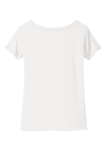 Rear View of White Next Level Apparel Women's Festival Scoop Neck Tee. NL5030