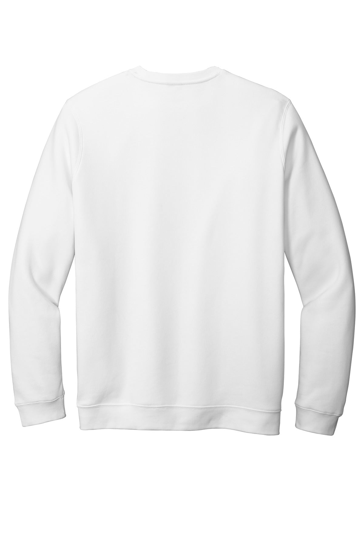 Rear View of White Nike Club Fleece Crew CJ1614