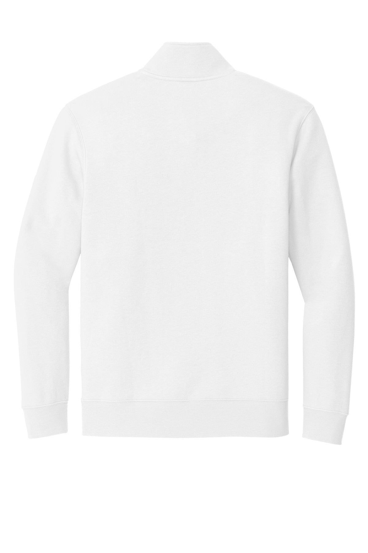 Rear View of White Nike Club Fleece Sleeve Swoosh 1/2-Zip NKDX6718