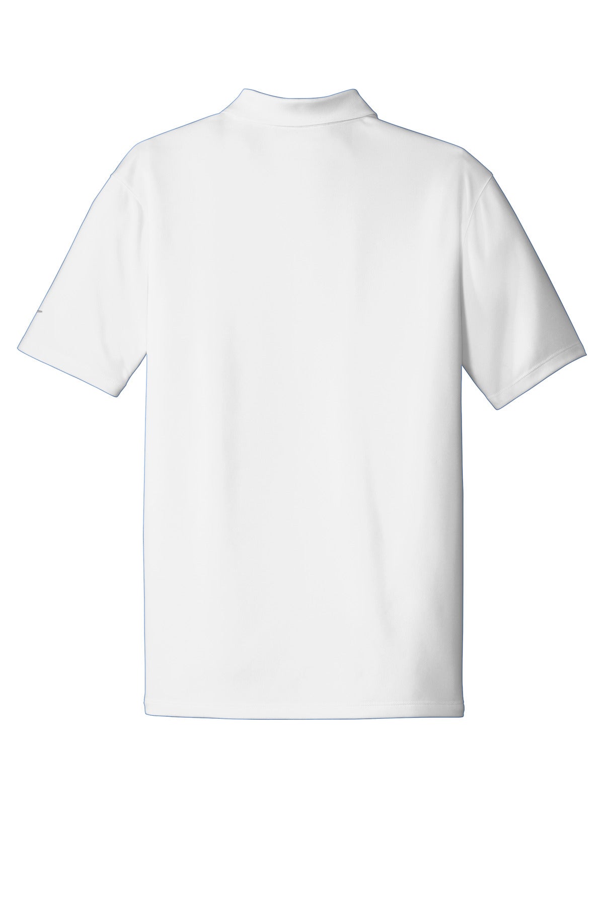 Rear View of White Nike Dri-FIT Classic Fit Players Polo with Flat Knit Collar. 838956