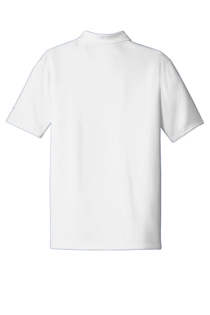 Rear View of White Nike Dri-FIT Classic Fit Players Polo with Flat Knit Collar. 838956