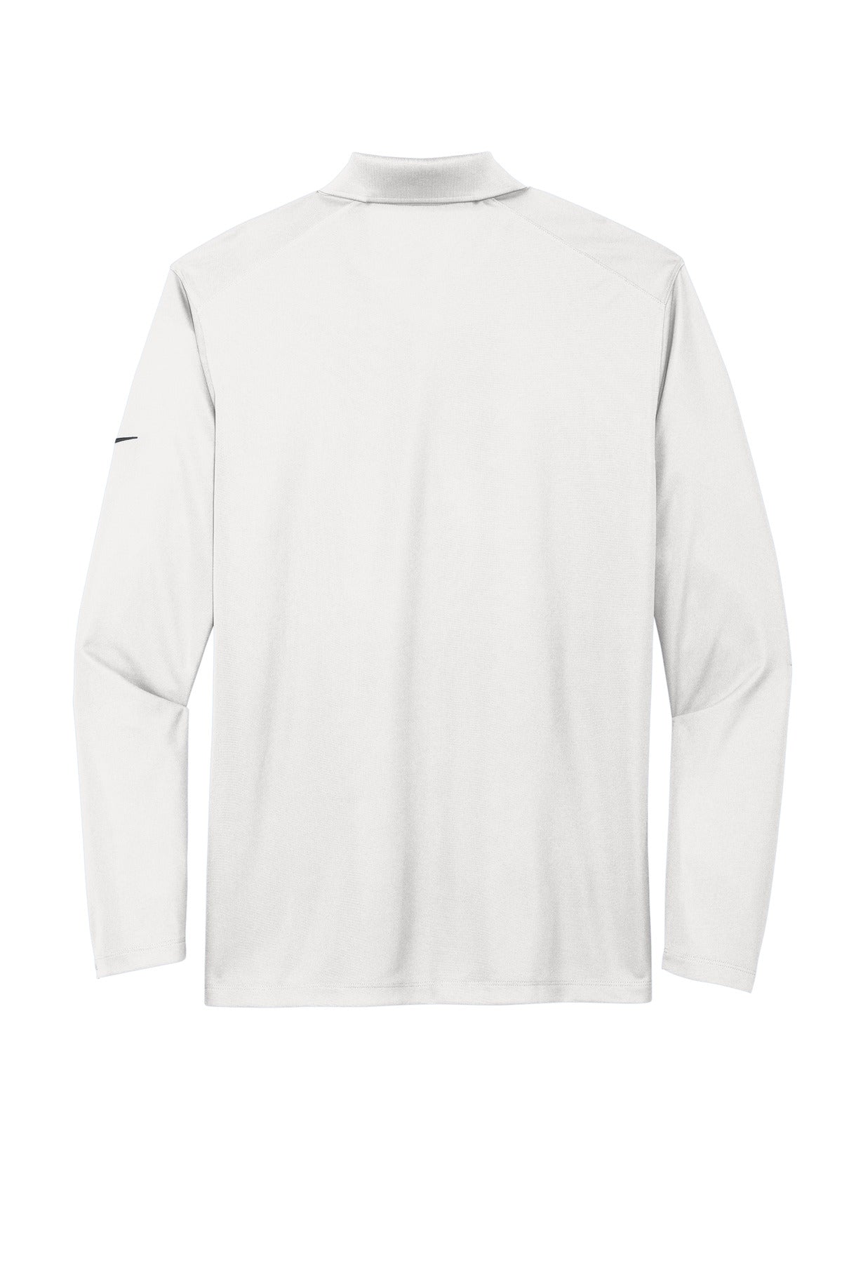 Rear View of White Nike Dri-FIT Micro Pique 2.0 Long Sleeve Polo NKDC2104