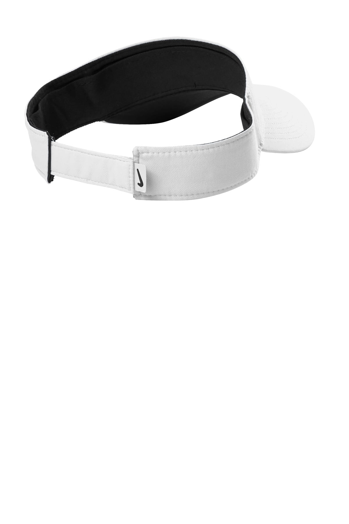 Rear View of White Nike Dri-FIT Team Performance Visor NKFB5675