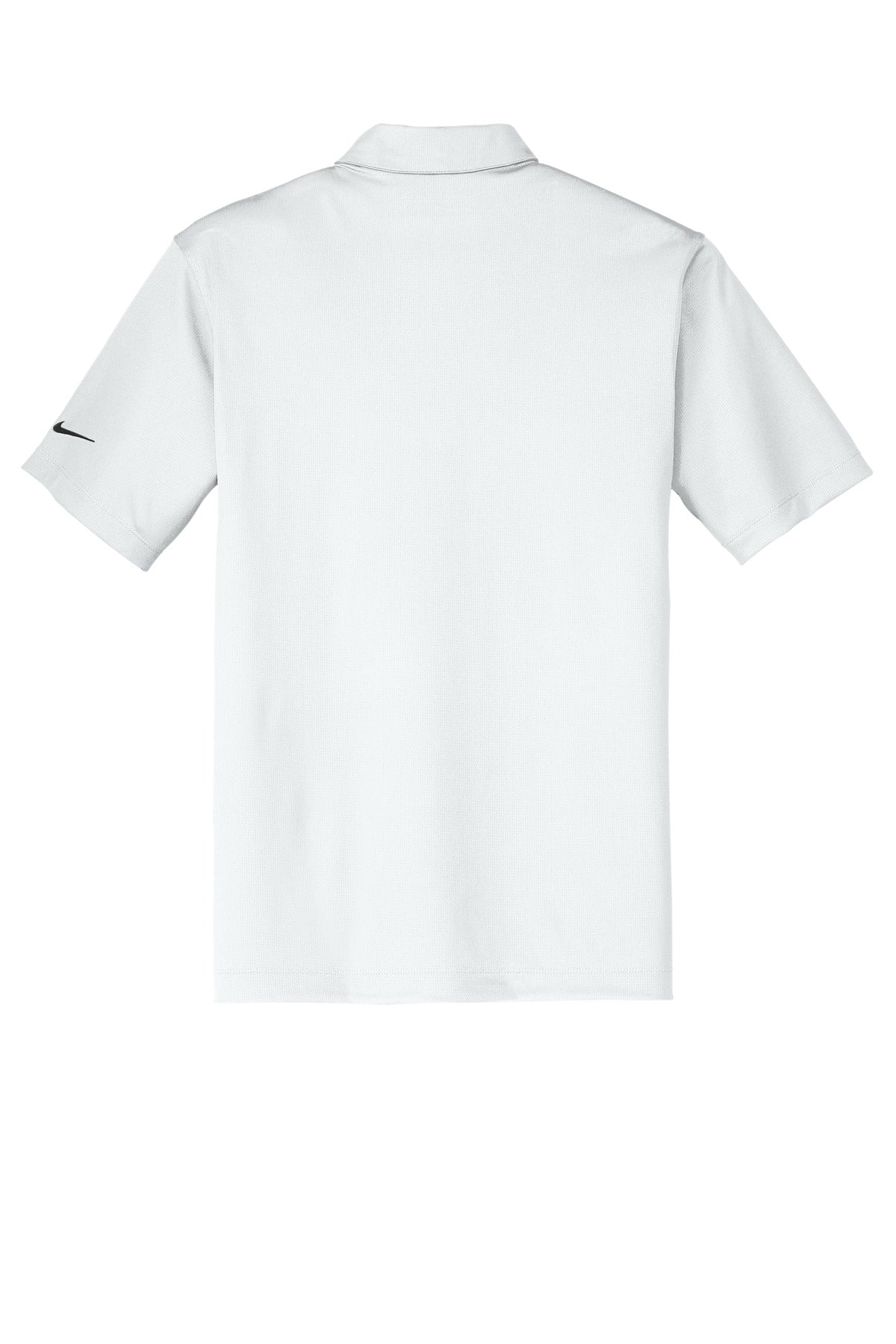 Rear View of White Nike Dri-FIT Vertical Mesh Polo. 637167