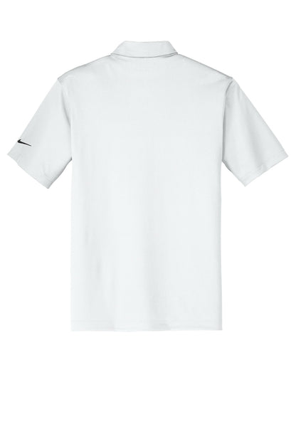 Rear View of White Nike Dri-FIT Vertical Mesh Polo. 637167