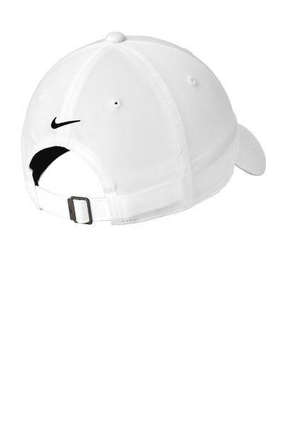 Rear View of White Nike Unstructured Cotton/Poly Twill Cap NKFB6449