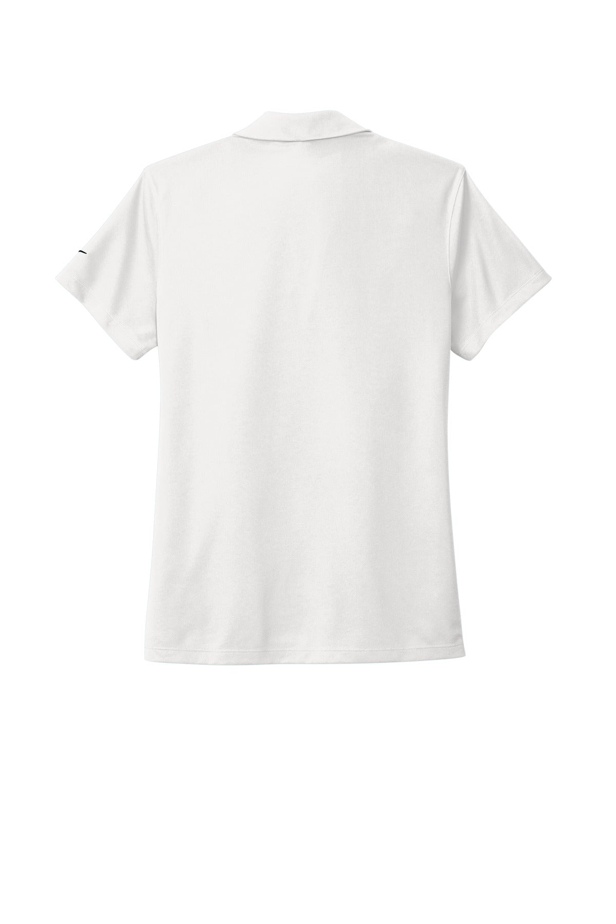 Rear View of White Nike Women's Dri-FIT Micro Pique 2.0 Polo NKDC1991