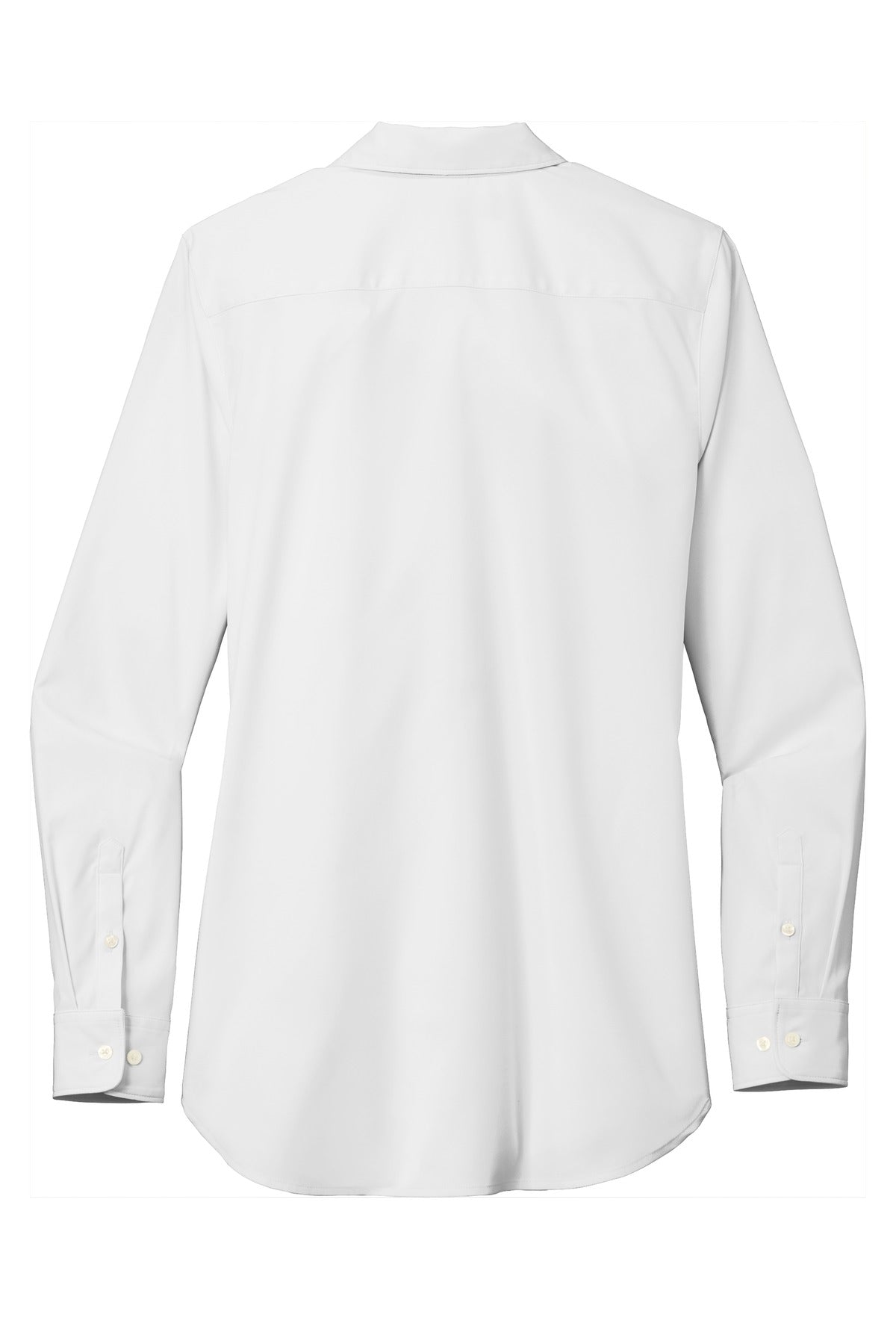 Rear View of White Port Authority Ladies City Stretch Tunic LW680