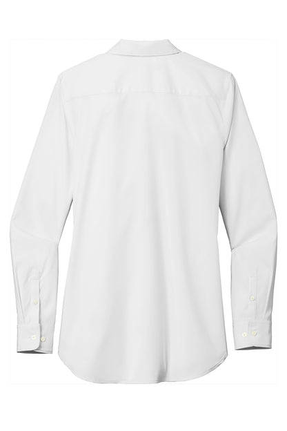 Rear View of White Port Authority Ladies City Stretch Tunic LW680