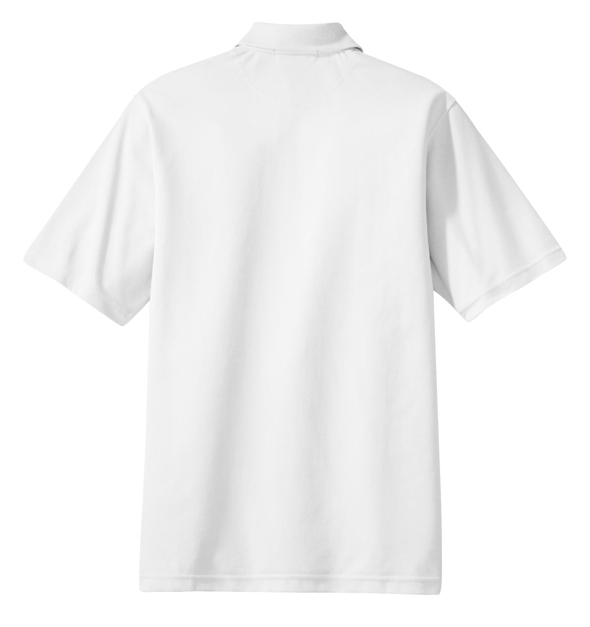 Rear View of White Port Authority Rapid Dry Polo. K455
