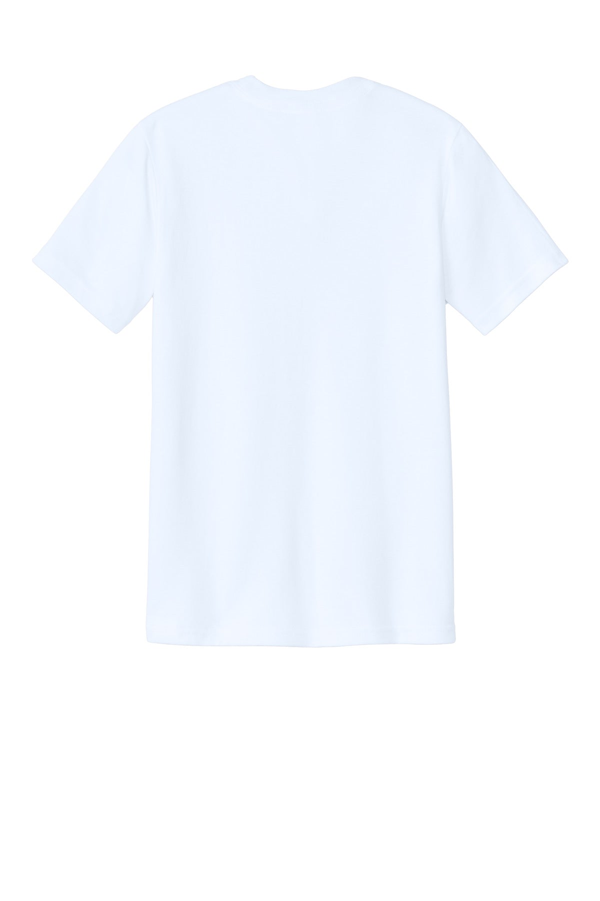 Rear View of White Port & Company Youth CVC Tee PC340Y