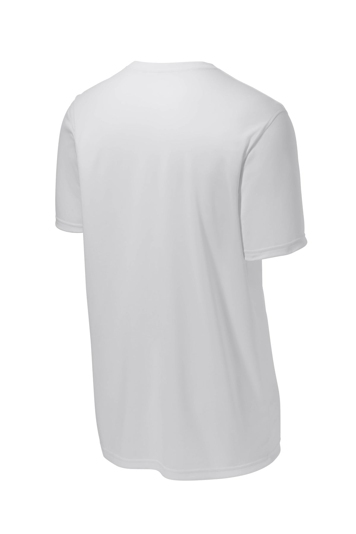 Rear View of White Sport-Tek Echo Tee ST760