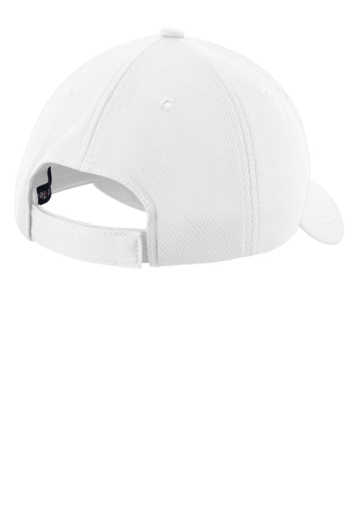 Rear View of White Sport-Tek PosiCharge RacerMesh Cap. STC26