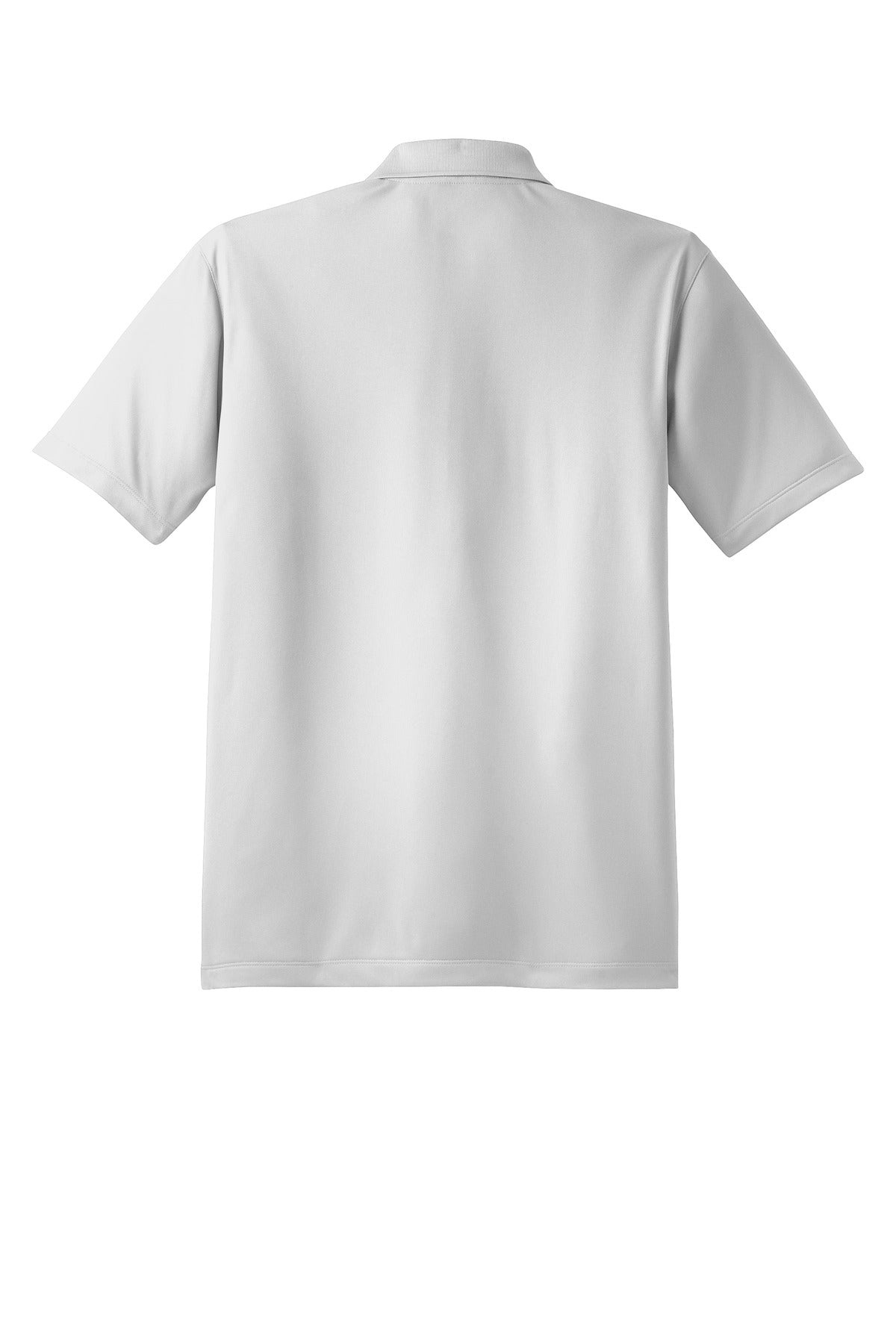 Rear View of White Sport-Tek Tall Micropique Sport-Wick Polo. TST650
