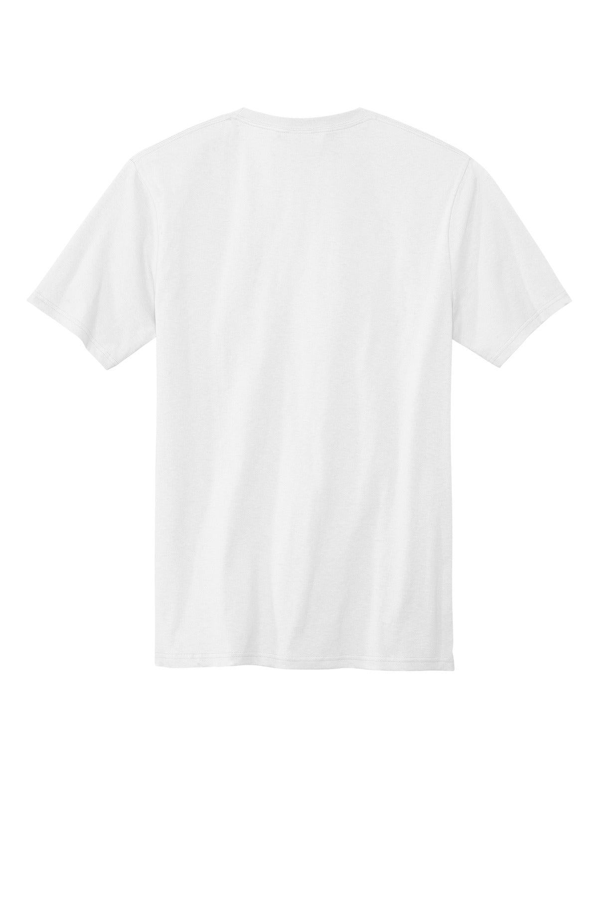 Rear View of White Volunteer Knitwear All-American Pocket Tee VL100P