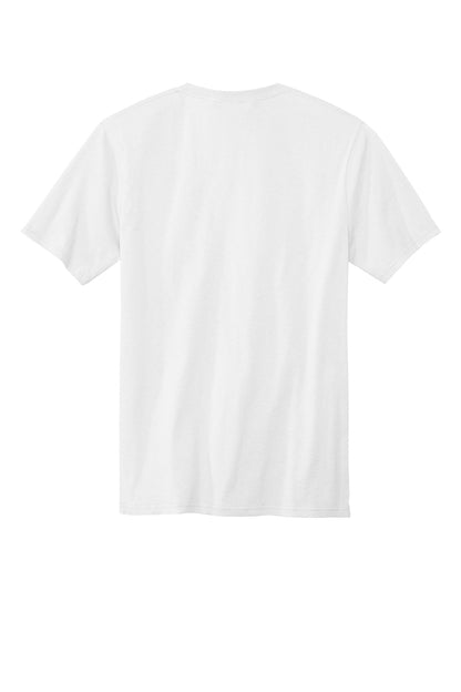 Rear View of White Volunteer Knitwear All-American Pocket Tee VL100P