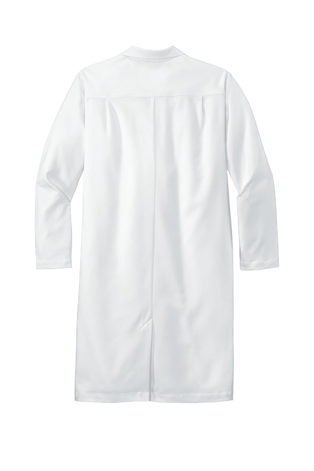 Rear View of White Wink Men's Long Lab Coat WW5172