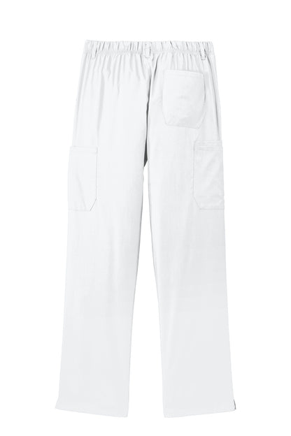 Rear View of White Wink Men's Premiere Flex Cargo Pant WW5058