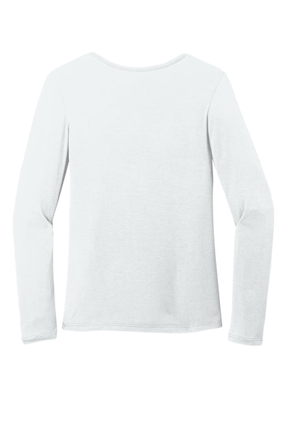 Rear View of White Wink Women's Long Sleeve Layer Tee WW4029