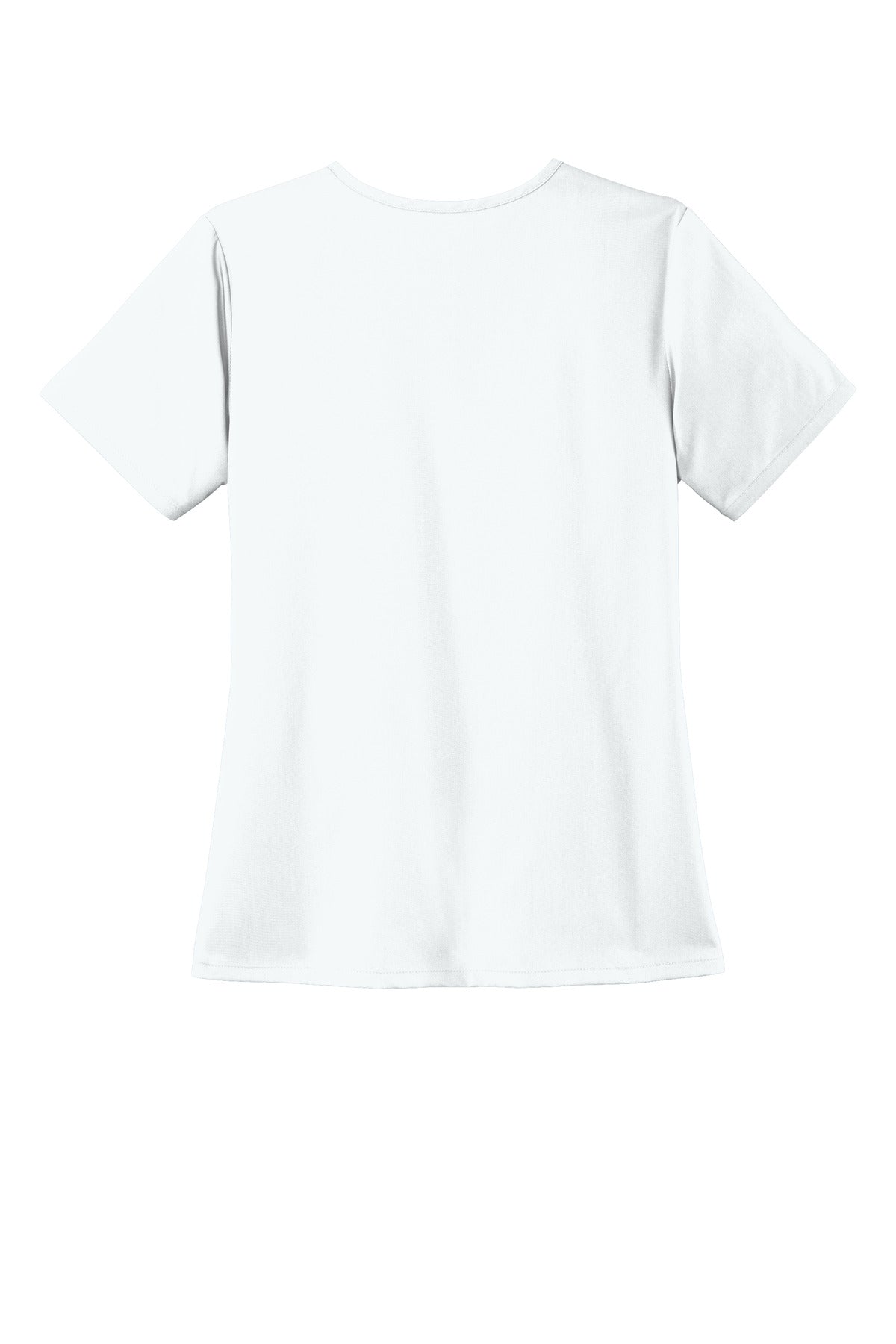 Rear View of White Wink Women's Premiere Flex V-Neck Top WW4168
