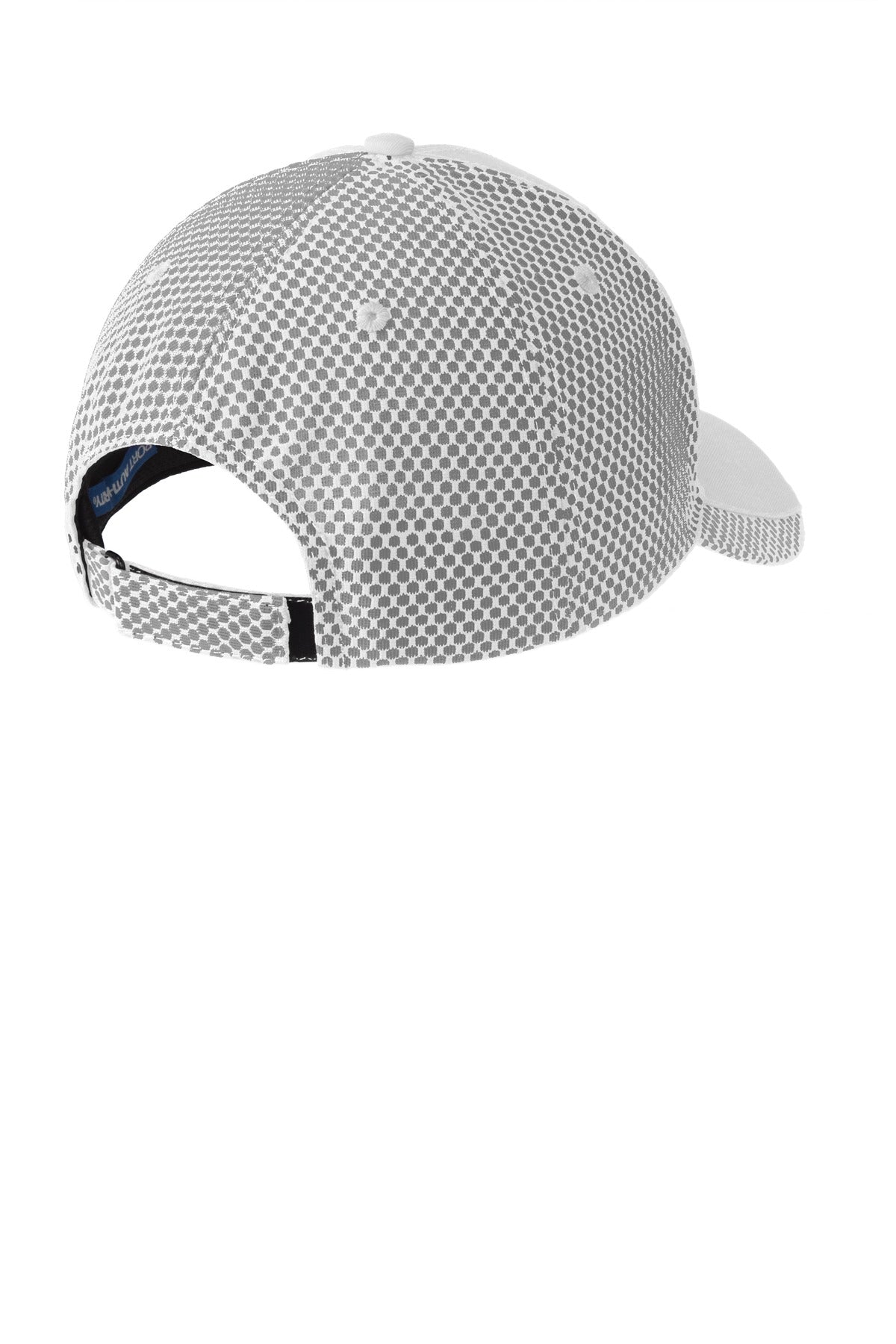 Rear View of White/Black Port Authority Two-Color Mesh Back Cap. C923