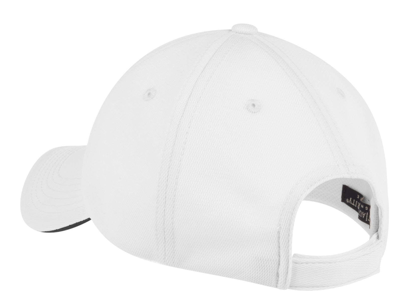Rear View of White/Cl Navy Port Authority Dry Zone Cap. C838