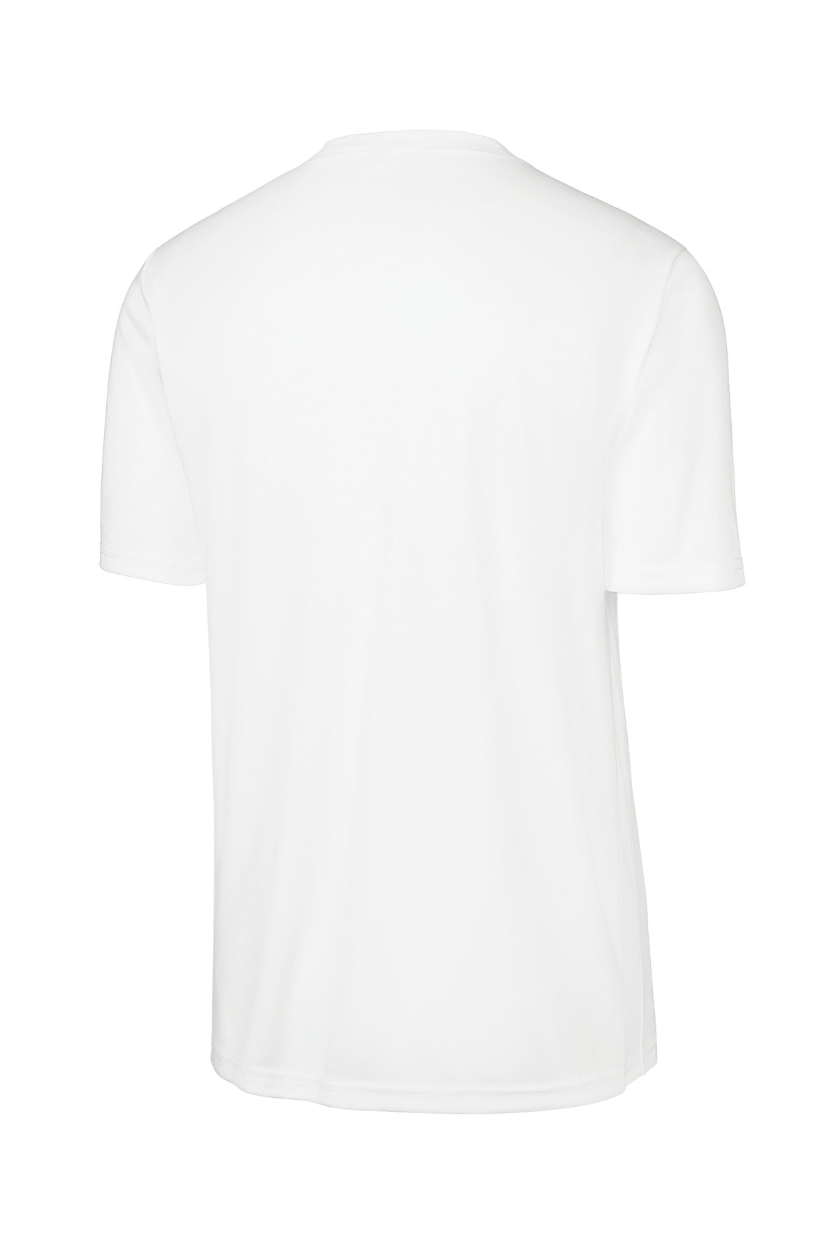 Rear View of Wht/Wht Sport-Tek Competitor United V-Neck ST101